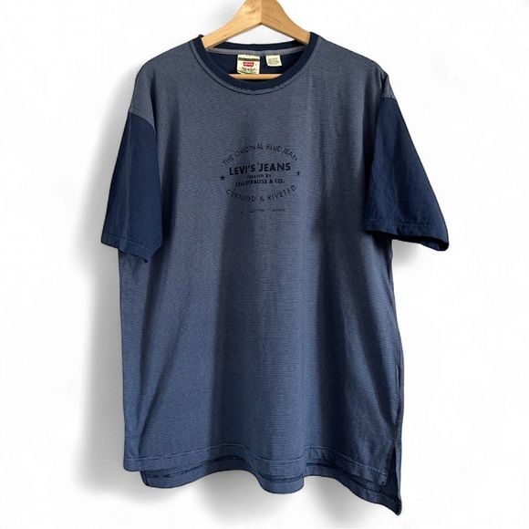 Levi's Blue Crew Neck Short Sleeve Tee - Picture 1 of 3